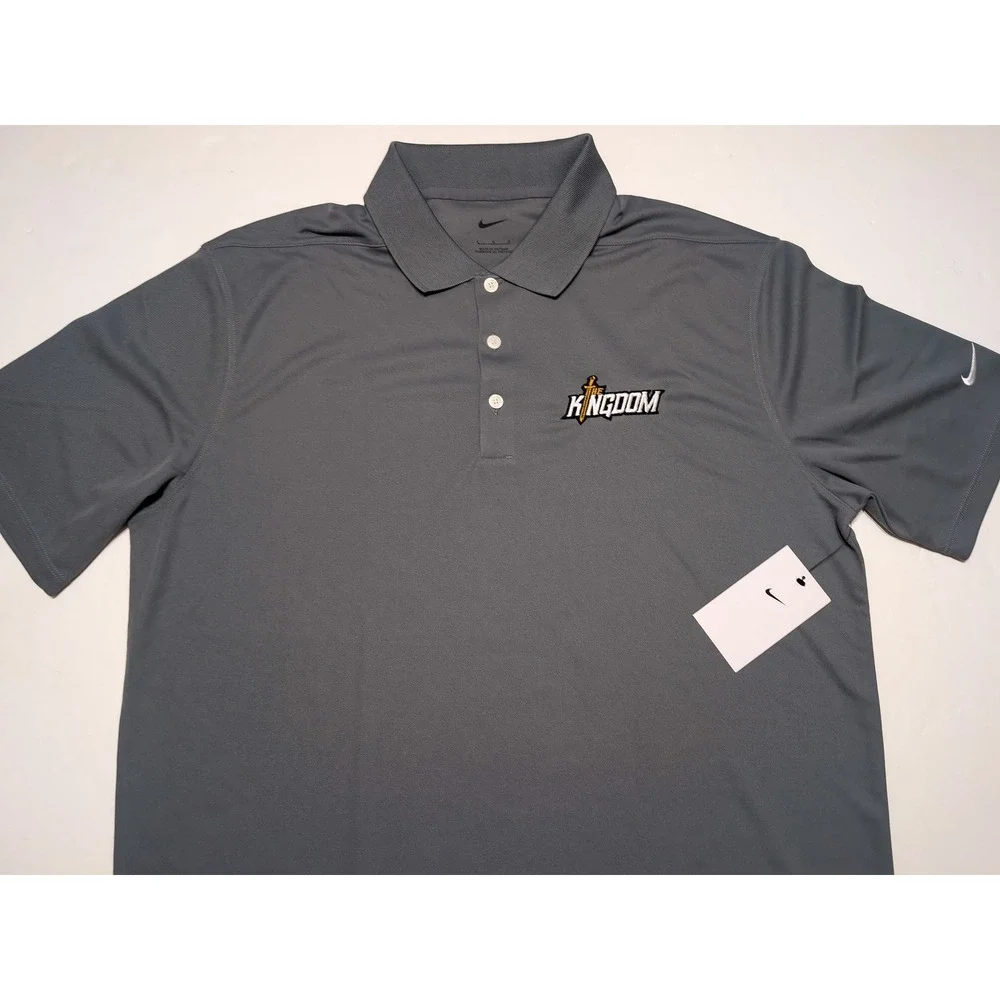 NIKE UCF Knights The Kingdom Polo Shirt Gray Men's Large L ~ New